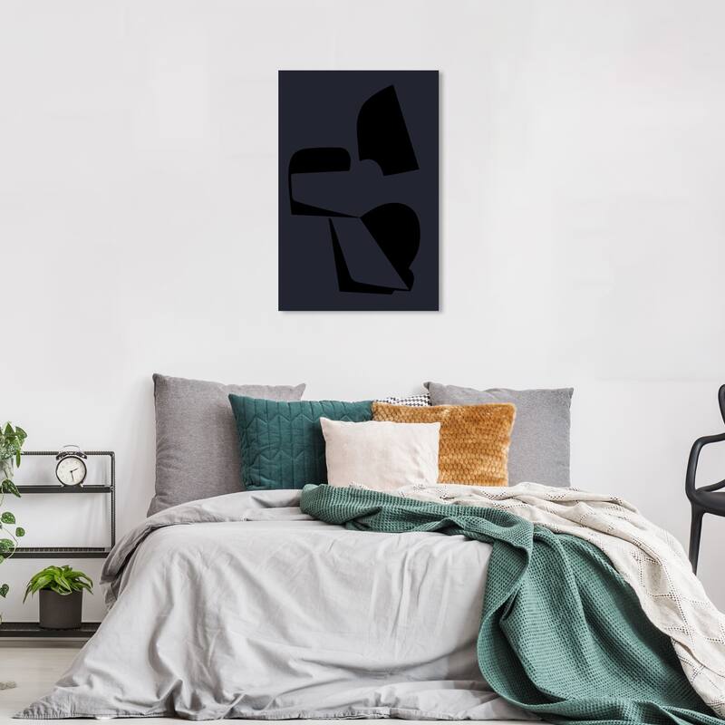 Wynwood Studio Canvas Abstract Geometry Distorted Black and Light Gray Modern & Contemporary Wall Art Canvas Print - 24 x 36