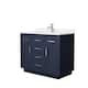 Option Dark Blue, Nickel Trim,Carrara Cultured Marble Top