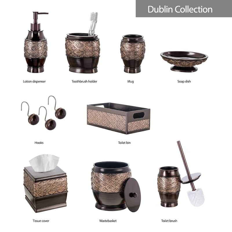 Creative Scents Dublin Brown Soap Dispenser for Bathroom
