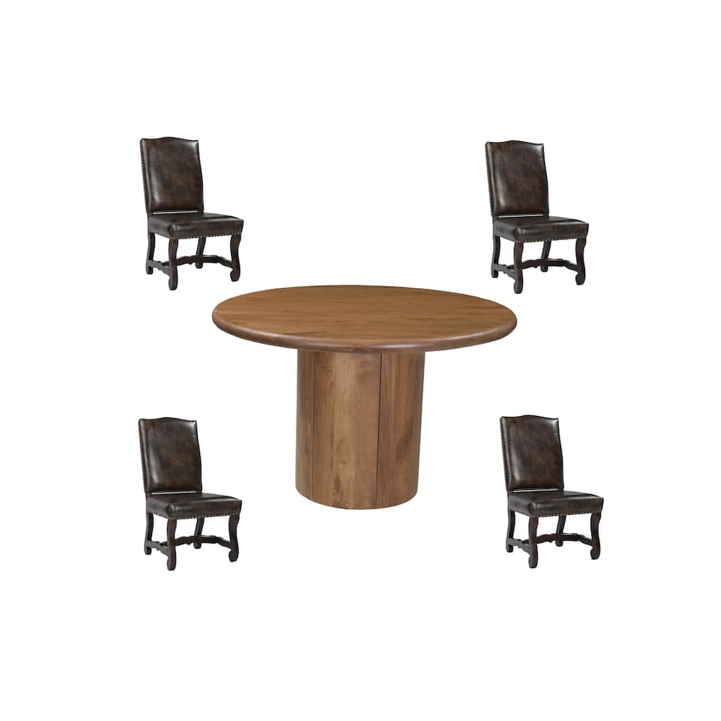 Ava 5-piece Solid Wood Dining Set