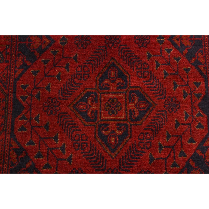 Vintage Biljik Khal Mohammadi Allen Red/Black Runner - 2'8'' x 6'4''