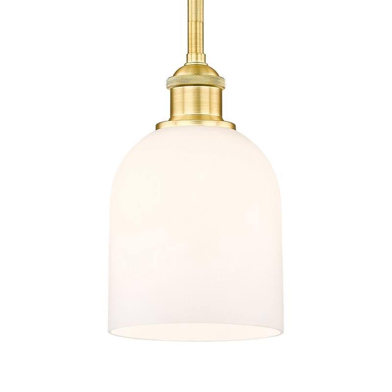 Innovations Lighting 616-1S 9 6 Bella Pendant Bella 6" Wide Mini - Satin Gold / Glossy White