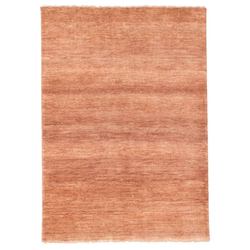 ECARPETGALLERY Hand-knotted Pak Finest Gabbeh Copper Wool Rug - 4'2 x 5'11