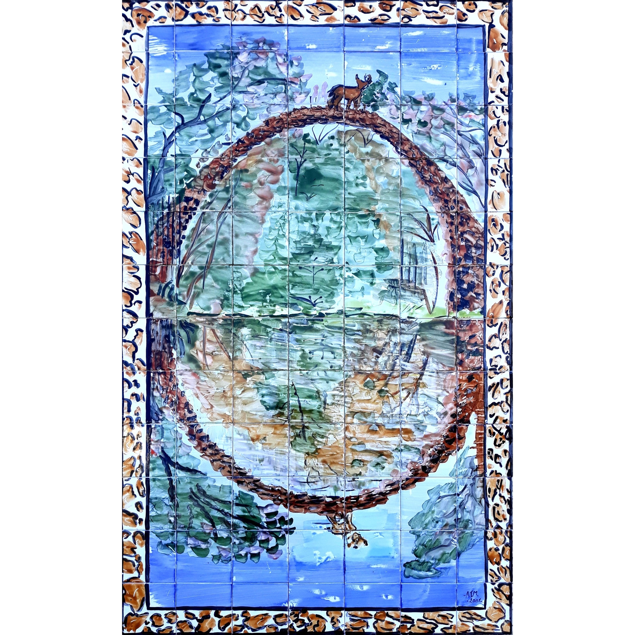 28in x 48in River Crossing Deer Design 84pc Ceramic Tile Wall Mural - On  Sale - Overstock - 35126148