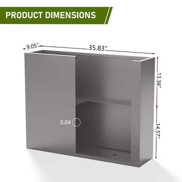 dimension image slide 0 of 6, Dovelina Modern Metal Rectangular Planter- Elevate Your Space, Indoors & Outdoors