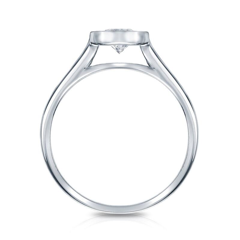 Auriya 14k Gold 1/4ctw Bezel-set Solitaire Diamond Engagement Ring