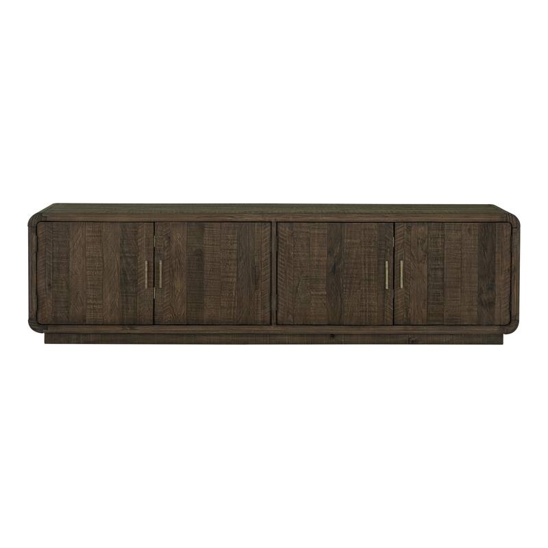 Aurelle Home Modima Rustic Rounded Edge Entertainment Center