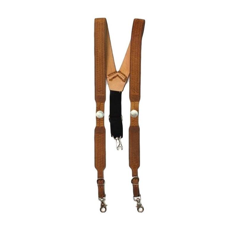 Nocona Western Suspenders Mens Galluse Buffalo Nickel Briar N85120214