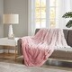 preview thumbnail 3 of 8, CosmoLiving Cleo Ombre Print Shaggy Fur Throw