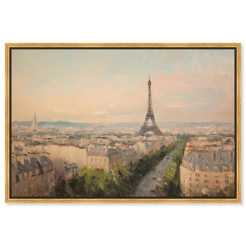 Early Morning Paris Canvas by Art Remedy - Gold - 36" x 24"