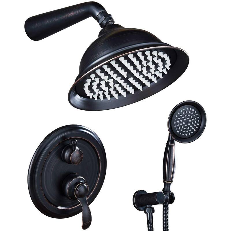 Shower Faucet System Combo Kit with Head in Bronze(Valve Included) - Bronze