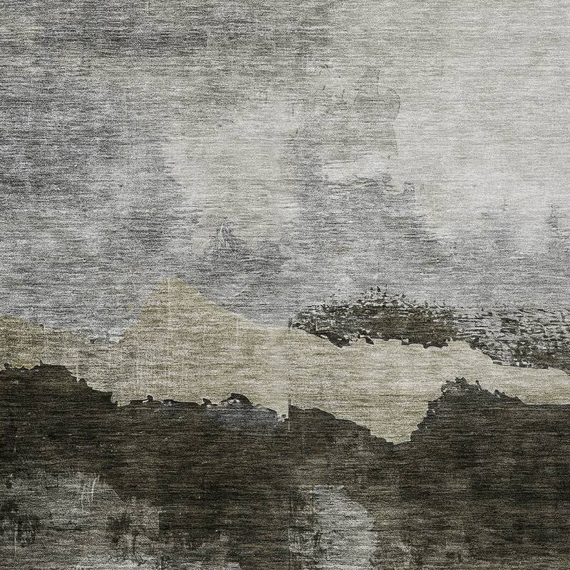 HomeRoots Abstract Transitional Rectangle Outdoor Rug