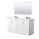 Option White / Giotto Quartz Top / Satin Bronze Hardware