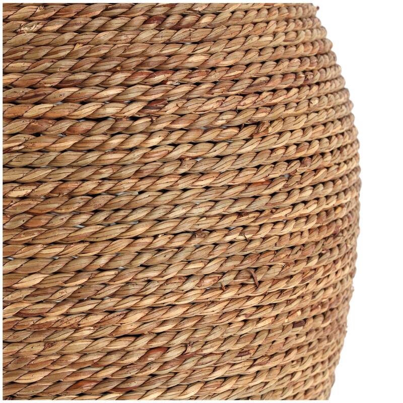 Brown Seagrass Handmade Tall Wrapped Decorative Vase