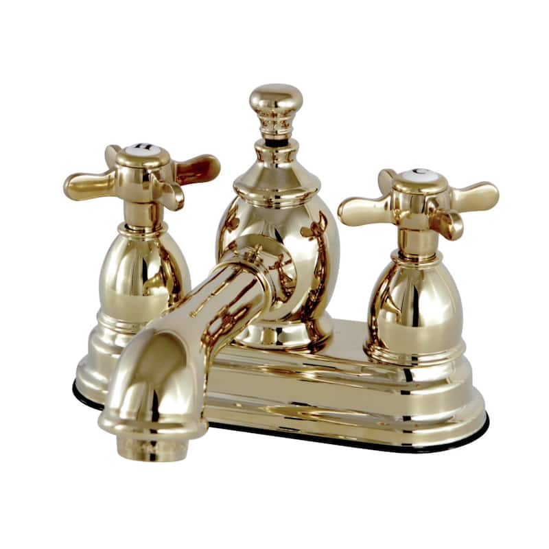 Kingston Brass Essex Centerset Bathroom Faucet - Includes Metal Pop-Up - Polished Brass