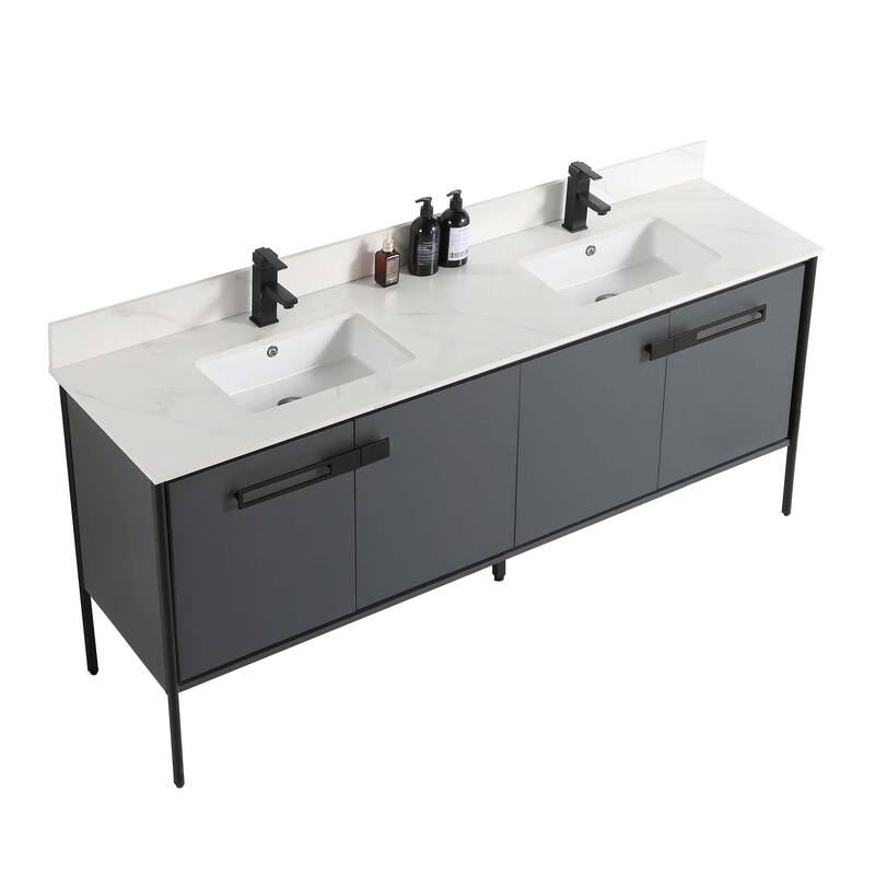 Fine Fixtures Oakville Bathroom Vanity with White Ceramic Sink