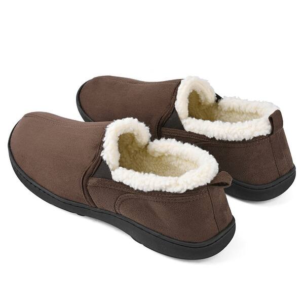 Shop Men S Warm Suede Moccasin House Slippers Indoor Outdoor On