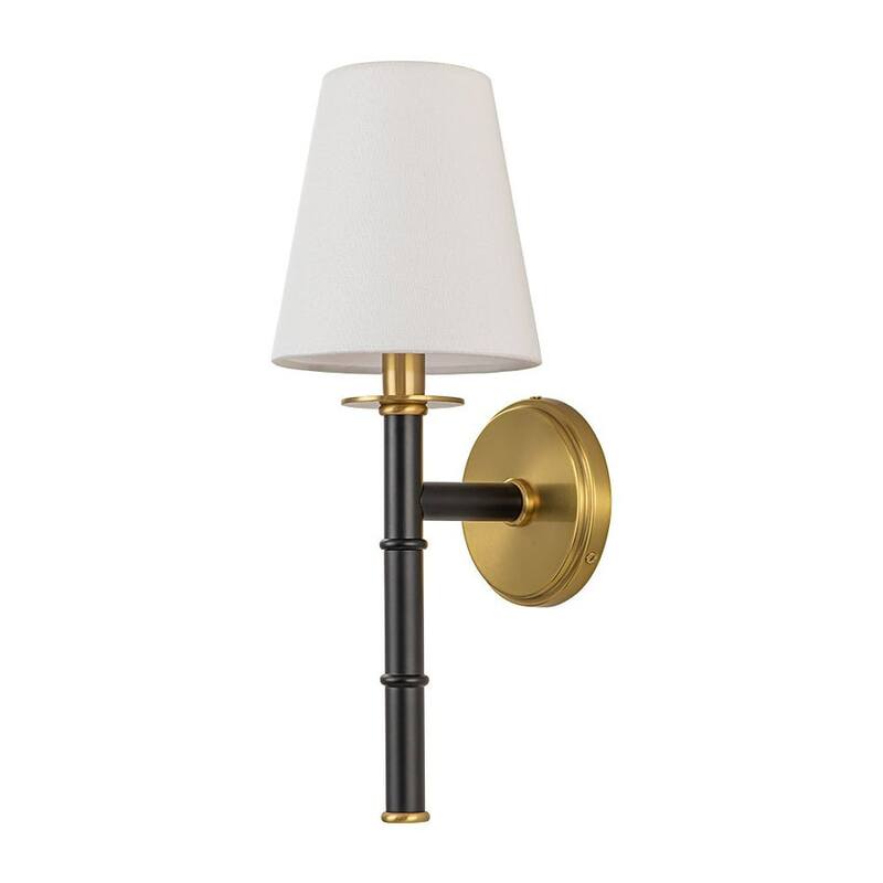 1-Light Classic French Tapered Linen Wall Lamp