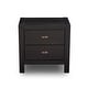 preview thumbnail 14 of 25, Montauk Solid Wood 2-drawer Nightstand Farmhouse Black