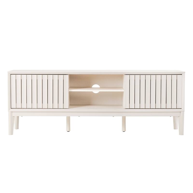 Damien 58 in. Farmhouse 3-Storage Sliding Door TV Stand Fits TVs up to 65 in. with Cable Management, by JONATHAN Y - 58"