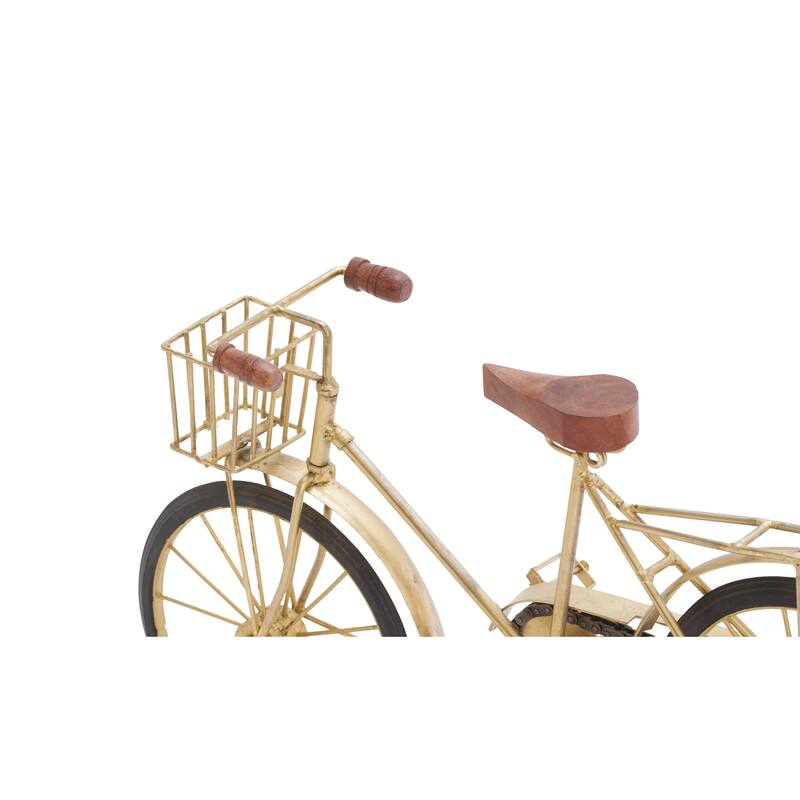 Gold Iron Vintage Sculpture Transportation 11 x 19 x 3