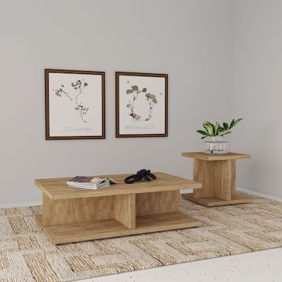 Cortona Coffee And End Table Set Mango