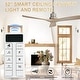 preview thumbnail 76 of 86, Sofucor 48/52 Inch Ceiling Fan with Light, Solid Wood Blades for Living Room, Bedroom,Smart Optional