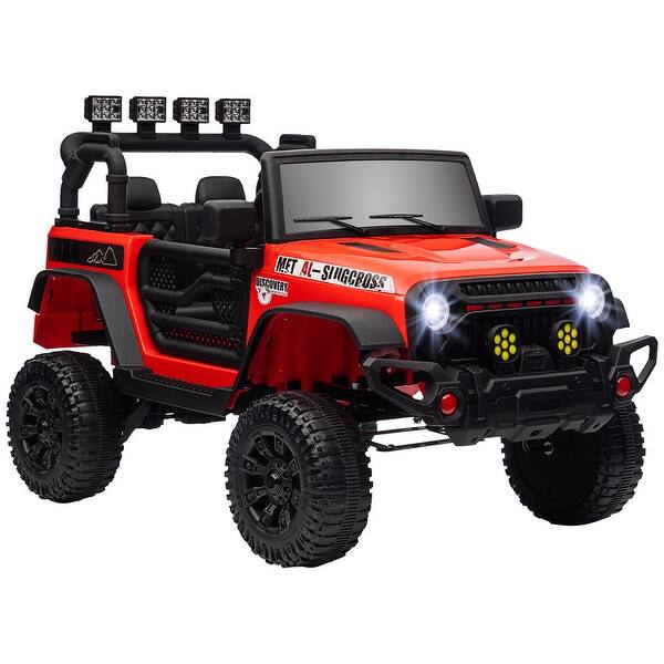 slide 2 of 15, Kids Electric Ride-On SUV with Dual Motors, Remote Control & Bluetooth Connectivity Red