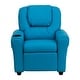 preview thumbnail 113 of 189, Contemporary Kids Recliner with Cup Holder and Headrest - 24"W x 21.5" - 36.5"D x 27"H