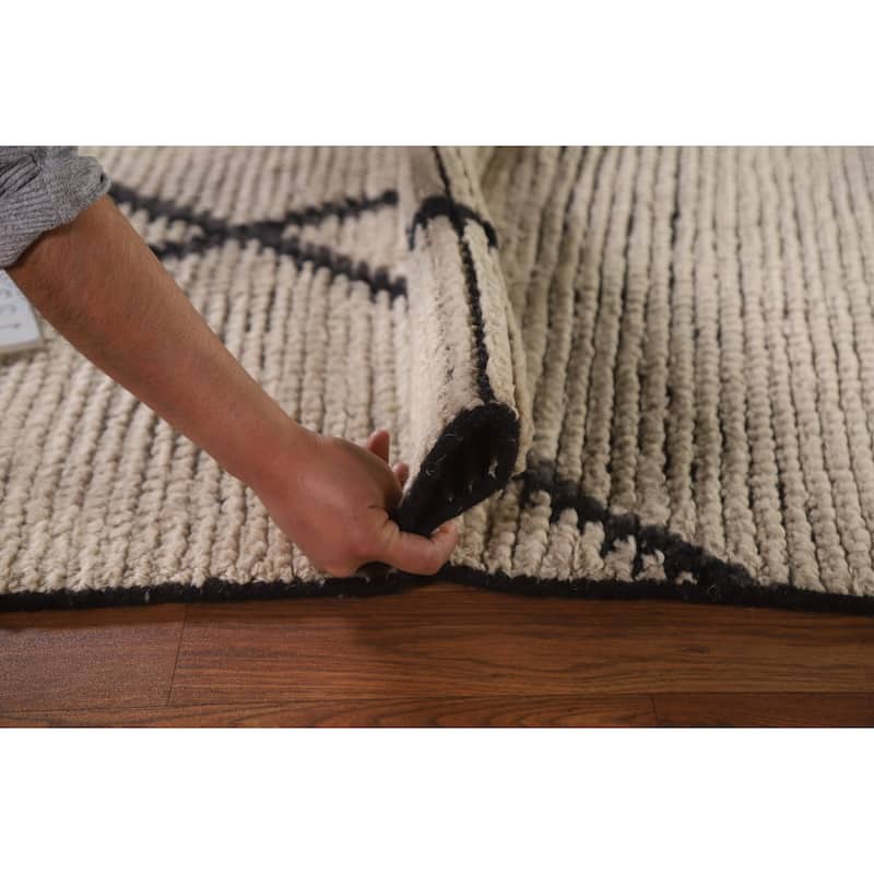Moroccan Area Rug Handmade Wool Carpet - 6'1"x 8'9"