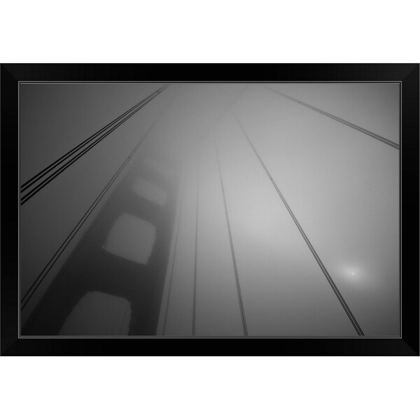 "The Golden Gate Bridge." Black Framed Print