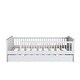 preview thumbnail 10 of 12, Wood Twin Size Platform Bed with Trundle, Trundle Bed with Guardrail for Toddler,Child,White