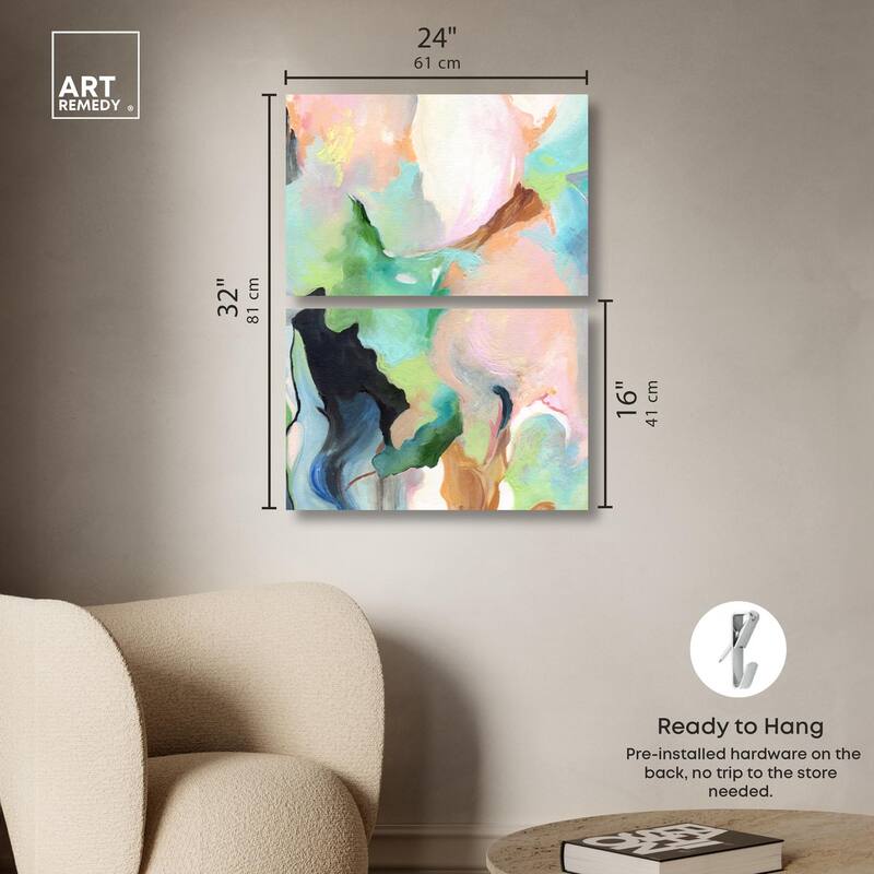 The Dreamer part II Canvas Set of 2 by Art Remedy, Gallery Wrapped