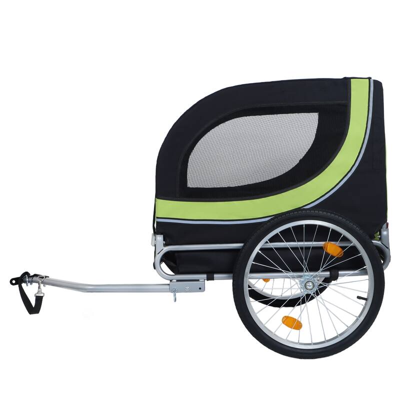 Large Folding Bike Trailer For Dogs - 66lb Capacity All-Terrain Pet Carrier, Durable Steel Frame For Cycling