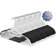 preview thumbnail 1 of 1, Elama Home 50 Piece Non Slip Hanger with U-slide in White and Black