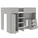 preview thumbnail 12 of 10, Wood Full Size Loft Bed with Built-in Wardrobe, Desk, Storage Shelves, and Drawers
