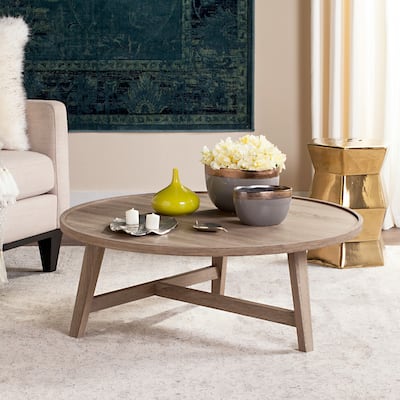 SAFAVIEH Mid-Century Malone Wood Coffee Table - 35.4" x 35.4" x 13.8"