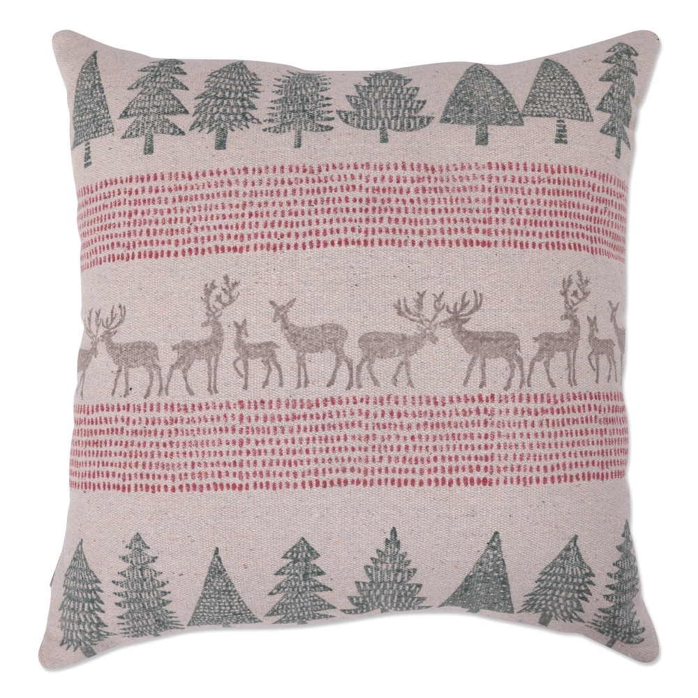 Woodland Deer Christmas Pillow | Little Birdie