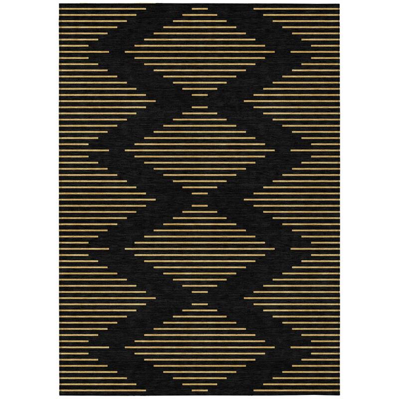 HomeRoots Geometric Transitional Rectangle Outdoor Rug