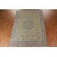 Vintage Green Floral Tabriz Persian Area Rug Hand-knotted Wool Carpet ...