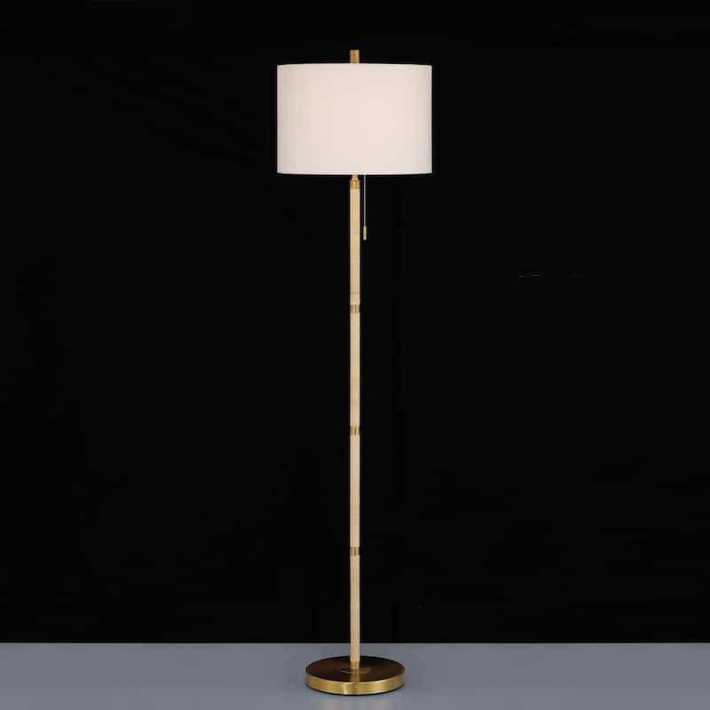 Acroma 61" Traditional Floor Lamp with Drum Lampshade - 1-light