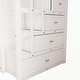 preview thumbnail 38 of 51, Hardwood Twin Over Twin Bunk Bed with Trundle and Staircase White