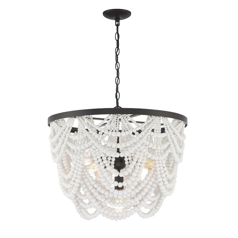 Meridian M100101 5 Light 24" Wide Beaded Chandelier