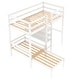 preview thumbnail 14 of 12, Convertible Loft Bed with L-Shape Desk, Twin Bunk Bed, Shelves, and Ladder, White