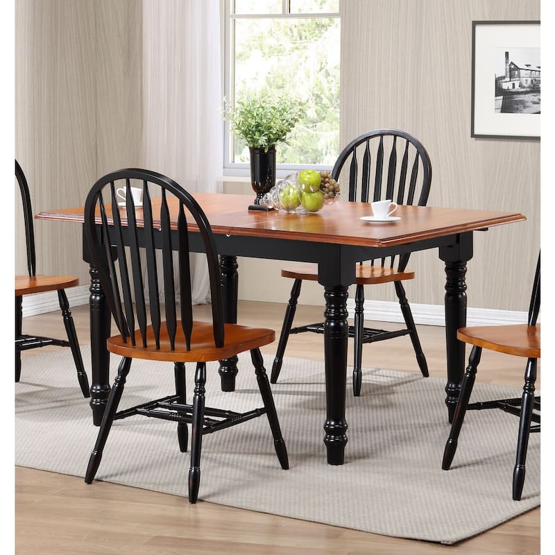 Extendable Dining Table 48-60" Rectangular Butterfly Leaf Table Wood - 48-60