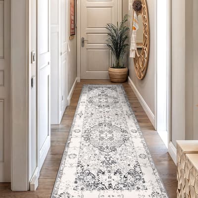 World Rug Gallery Vintage Oriental Distressed Medallion Rug