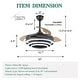 preview thumbnail 9 of 17, Cusp Barn 42" Retractable Ceiling Fan with Lights and Remote DIY Shape Fandelier Modern Silent DC Motor LED Ceiling Light