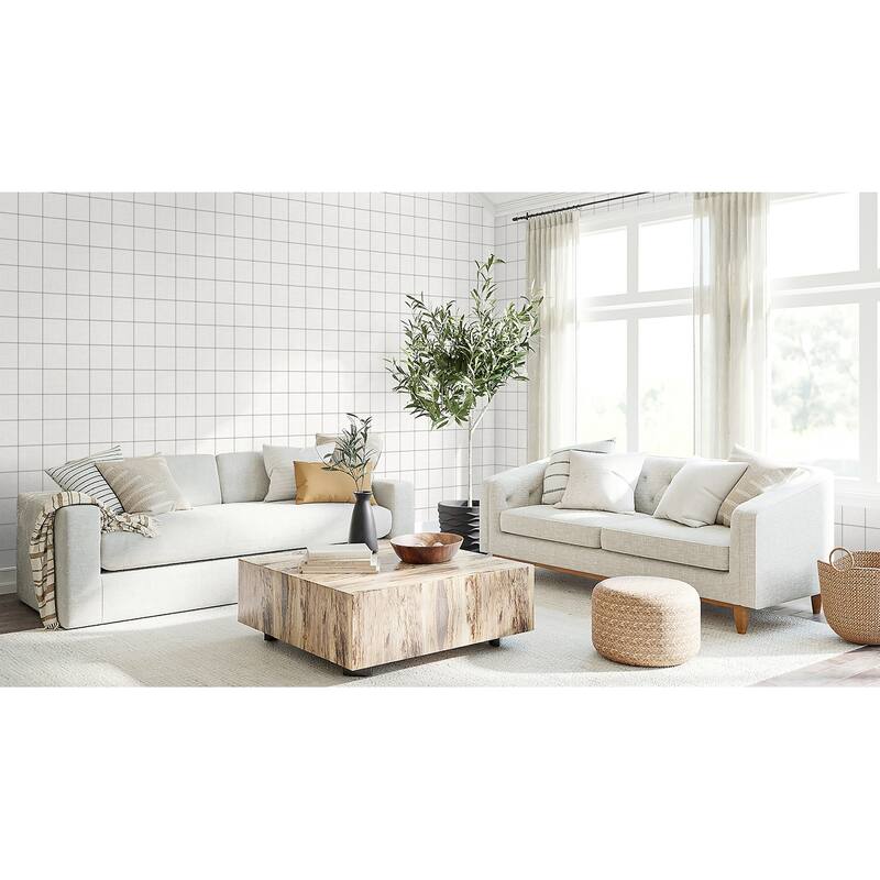 NextWall Classic Striped Check Peel and Stick Wallpaper