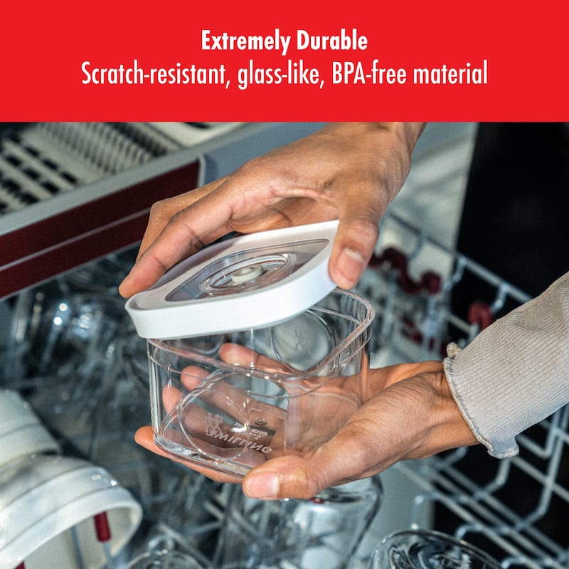 ZWILLING Fresh & Save Cube Box Set, 12-pc, Plastic, Airtight Dry Food Container, Small & Medium Cube Set w Vacuum Pump