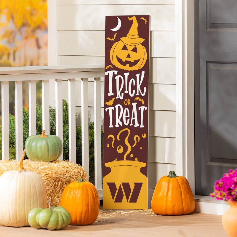 47" Double Sided Seasonal Porch Leaner, Washington Commanders - 47" x 11.25" - Halloween
